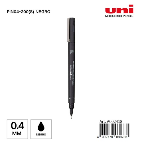 [A002418] Marcador UNI-PIN 0,4 mm color negro - Papelería y marcadores