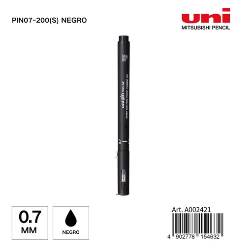 [A002421] Marcador de tinta UNI-PIN 0,7 mm negro - Papelería y materiales de escritura
