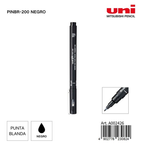 [A002426] Marcador de tinta suave UNI-PIN negro - Papelería y materiales de escritura
