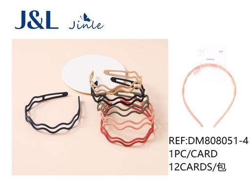 [8445801075109] Diadema 2cm surtida 12/u DM808051-4 - Accesorios para el cabello