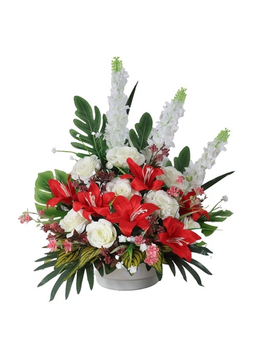 [5101072-A1红] Arreglo floral artificial - 5101072-A1 rojo (8435588802425) - Centro de flores