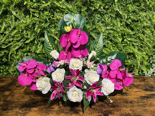 [5101072-55造型] Arreglo floral artificial 5101072-55 - Decoración floral para tumbas