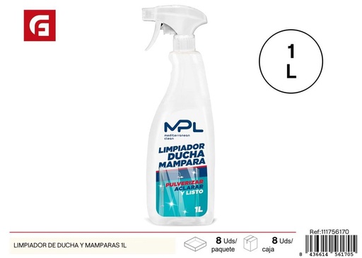 [111756170] Limpiador de ducha y mamparas 1L - Productos de limpieza multiusos