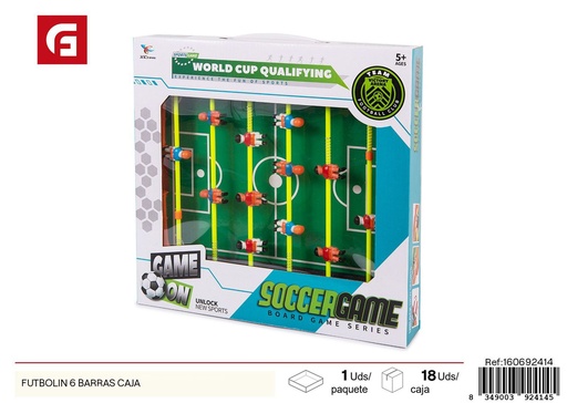 [160692414] Futbolín 6 barras caja - Juguetes y entretenimiento