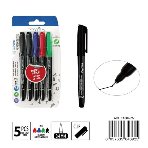 [0235644] Marcador para CD punta S 0.4 mm 5 piezas multicolor - Instrumentos de escritura y marcadores