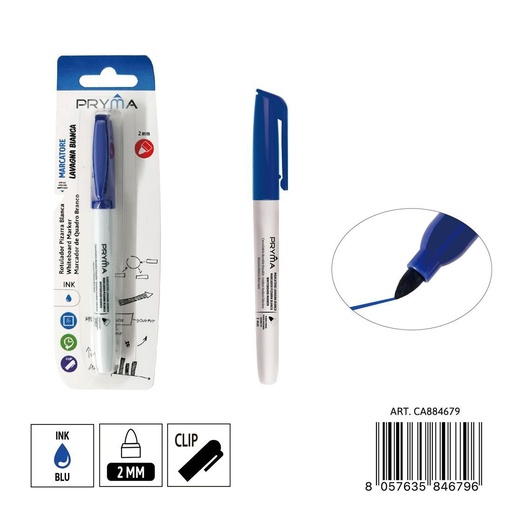 [0235631] Marcador para pizarra blanca 2 mm redondo azul - Utensilios de escritura y marcadores para pizarra