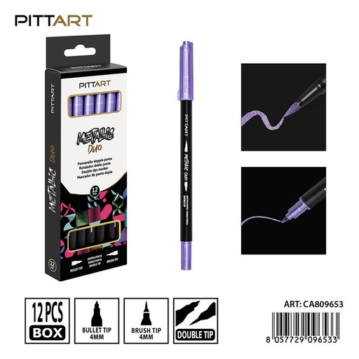 [0239853] Ratulado doble punta metálico 12 piezas 069 púrpura - Material de pintura y dibujo