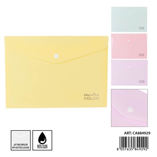 [0237746] Carpeta con botón pastel - Carpetería y archivadores