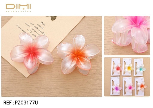 [8435693867432] Pinza de pelo flor 12 unidades - Accesorios para el cabello y pinzas decorativas