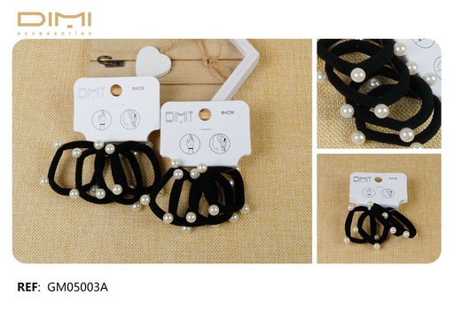[8435452550223] Goma de pelo con perlas 24 unidades - Accesorios para el cabello y gomas