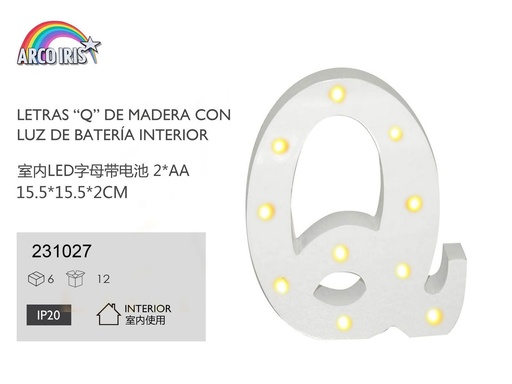 [231027] Letra con luz - Q - Artículos de fiesta y decoración