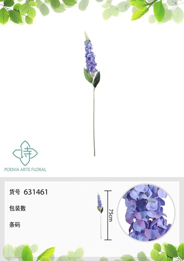 [631461-4AZUL] Ramo de jacinto de 6 ángulos sola 75 cm - Flores artificiales decorativas