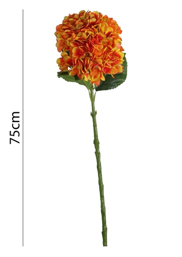 [630951-NARANJA] Ramo de hortensia de alta gama sola de 4 ángulos - Ramo decorativo VARAFLOR