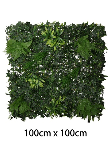 [631095] Pared de plantas artificial 100x100 cm B007 - Decoración vertical de jardín
