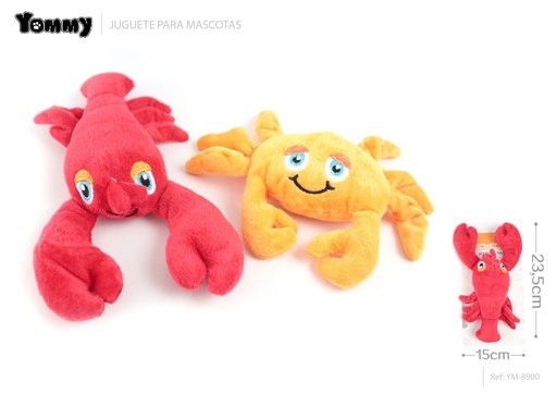 [YM8900] Camarón dragón/Cangrejo de peluche - Juguete para mascotas