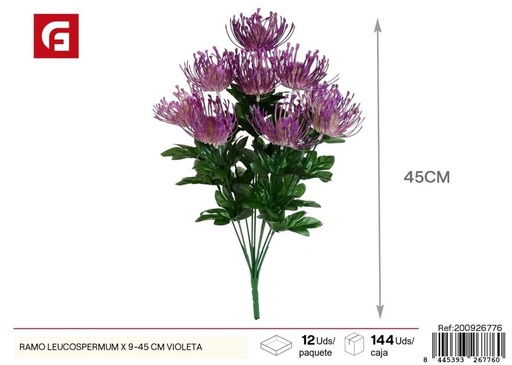 [200926776] Ramo de leucospermum 9 unidades 45 cm color violeta - Flores artificiales