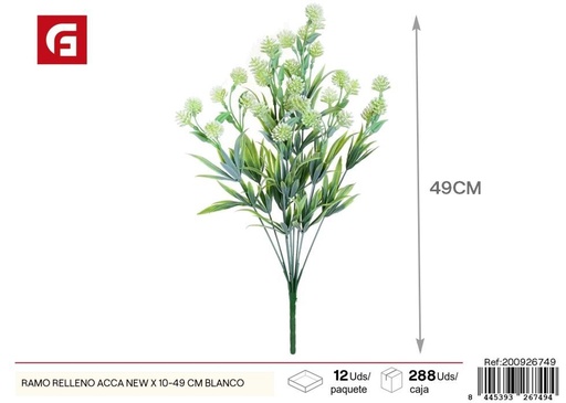 [200926749] Ramo de eucalipto nuevo 10 unidades 49 cm color blanco - Flores artificiales