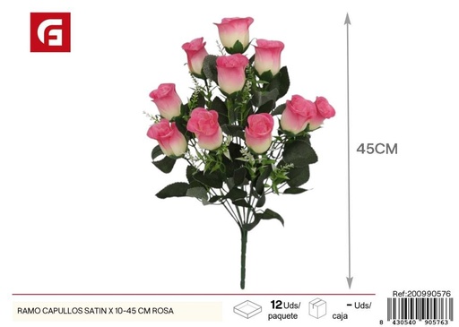 [200990576] Ramo de Capullos Satin, 10 unidades - 45 cm, color rosa