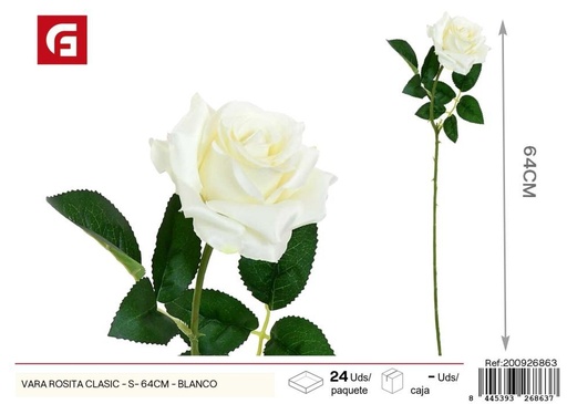 [200926863] Vara de Rosita clásica S - 64 cm Blanco - Decoración floral