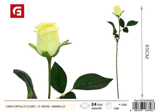 [200926858] Vara de capullo clásico S - 65 cm Amarillo - Decoración floral