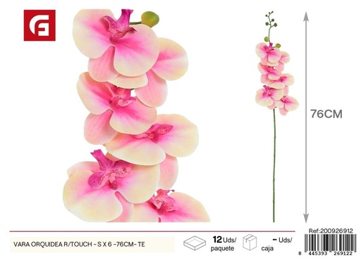 [200926912] Vara de Orquídea R/Touch S - 6 x 76 cm Té - Flores artificiales