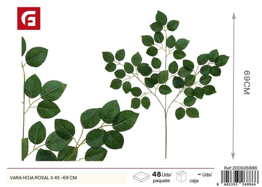 [200926886] Vara de hoja Rosal x 45 - 69 cm - Flores artificiales