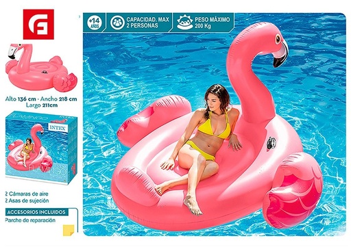 [161640358] Isla flamingo mega 218x211x13cm - Productos de verano e inflables infantiles