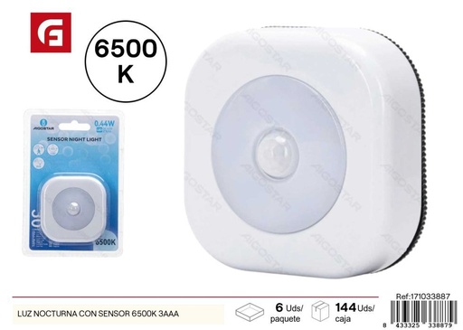 [171033887] Luz nocturna con sensor 6500K 3AAA - Iluminación auxiliar