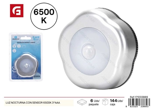 [171033889] Luz nocturna con sensor 6500K 3*AAA - Iluminación nocturna para el hogar