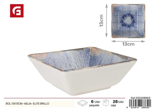 [A003142] Bol 13x13 cm brillo (serie Aelia) - Vajilla decorativa