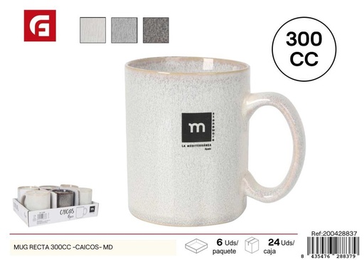 [200428837] Taza recta 300 ml (serie Caicos) - Vajilla de cerámica