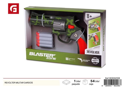 [160692108] Revolver militar para dardos - Juguetes y juegos
