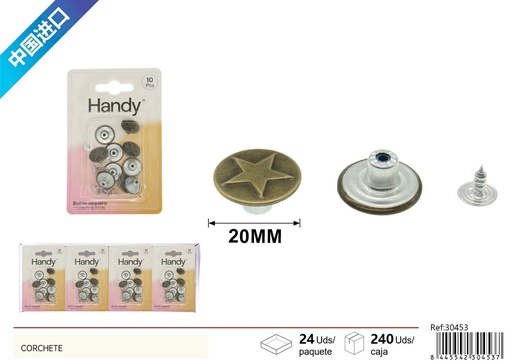 [30453] Corchete 20mm - Accesorios de costura y botones