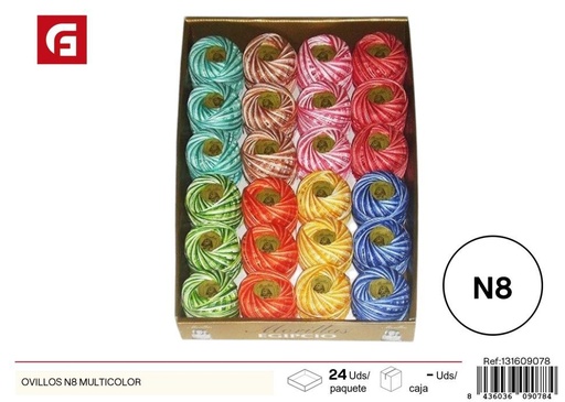 [131609078] Ovillos N8 multicolor - Accesorios de costura y manualidades