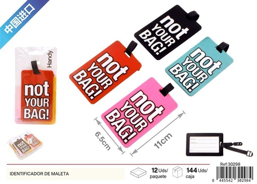 [30298] Identificador de maleta en inglés - Material de oficina y etiquetas