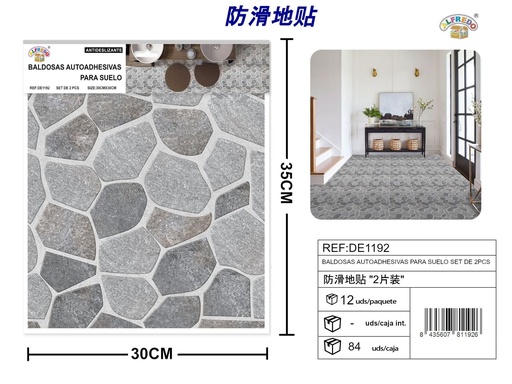 [DE1192] Baldosas autoadhesivas para suelo set de 2 piezas 30x30 cm - Decoración y renovación
