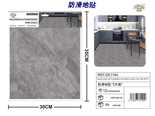 [DE1194] Baldosas autoadhesivas para suelo set de 2 piezas 30x30 cm - Decoración y renovación