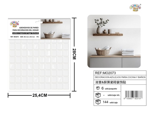 [MO2073] Decoración azulejos para cocina y baños 25.4x25.4 cm - Decoración para cocina