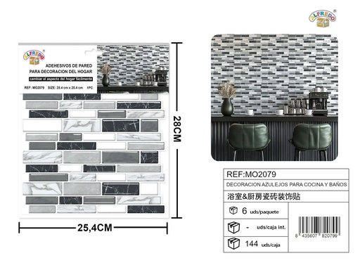 [MO2079] Azulejos decorativos para cocina y baño 25,4x25,4 cm REF:MO2079