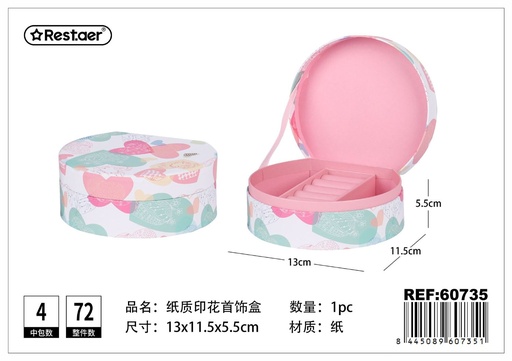 [60735] Caja joyero con estampado 13x11,5x5,5 cm