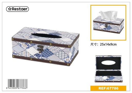 [67786] Caja de servilletas con decoración 25x14x9 cm - Organizadores de cocina