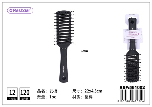 [561002]  Cepillo de masaje negro 22x4.3 cm - Herramientas de belleza