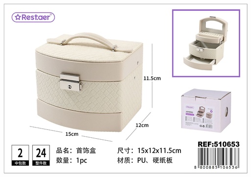 [510653] Caja joyero de PU 15*12*11.5 cm - Organizadores de cosméticos