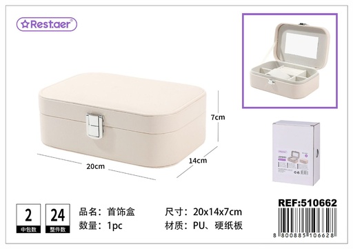 [510662] Caja joyero de PU 20*14*7 cm - Organizadores de cosméticos