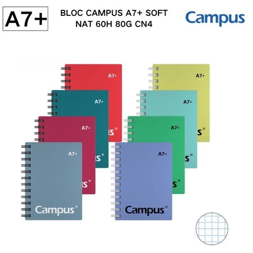 [A002676] BLOC CAMPUS 16º SOFT NAT 60H 80G CN4 - Libreta de notas con encuadernación blanda