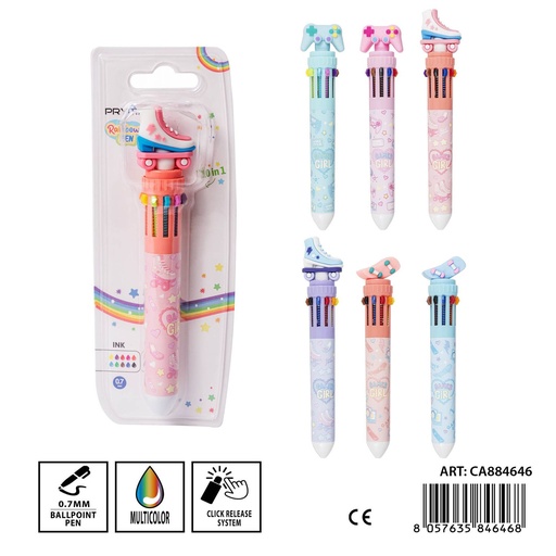 [0235512] Boligrafo de 10 colores 0.7 mm - Herramientas de escritura