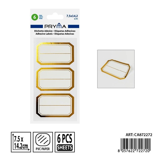 [0239260] Etiquetas adhesivas 6FF 7.5x14.2 cm - Accesorios de papelería
