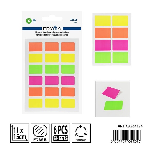 [0237582] Etiqueta adhesiva 6FF 11x15 cm - Adhesivos para papelería