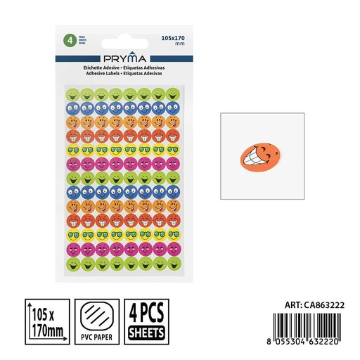 [0236679] Etiqueta adhesiva 10.5x17 cm 8 pzs - Accesorios de papelería y etiquetado