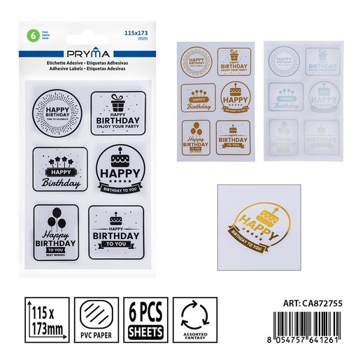 [0239938] Etiqueta adhesiva 6FF 11.5x17.3 cm - Accesorios de papelería